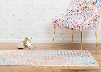 Devan - Rainbow Square Pattern Rug