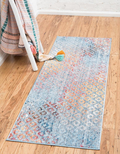 Devan - Rainbow Square Pattern Rug