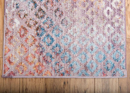 Devan - Rainbow Square Pattern Rug