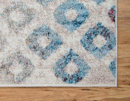 Devan - Rainbow Square Pattern Rug