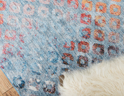 Devan - Rainbow Square Pattern Rug