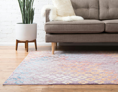 Devan - Rainbow Square Pattern Rug