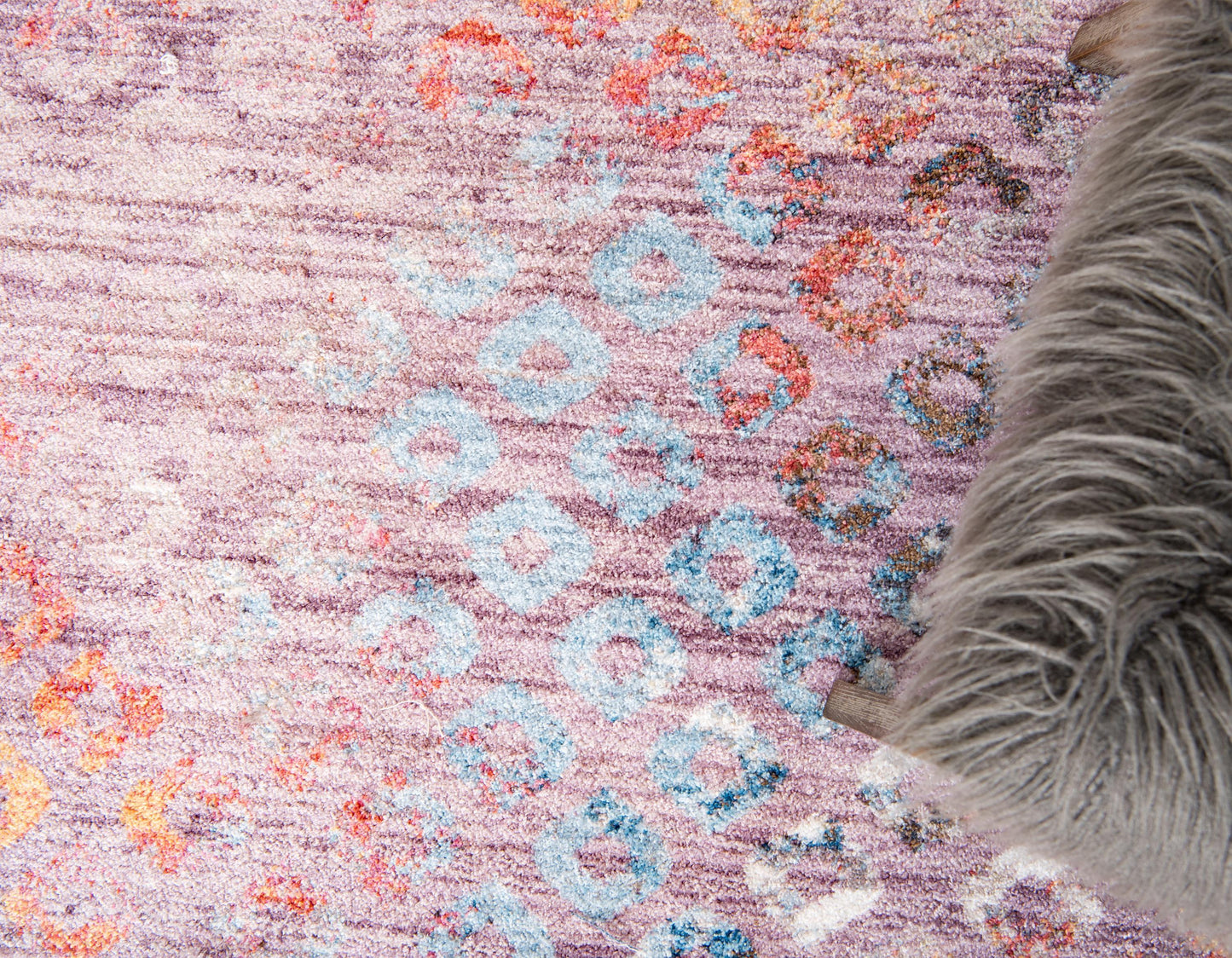 Devan - Rainbow Square Pattern Rug