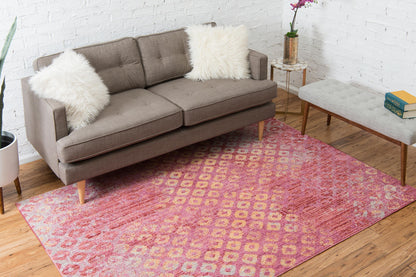 Devan - Rainbow Square Pattern Rug